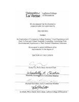 An Exploration of Community College Students’ Lived Experiences with Face-to-Face and Virtual Academic Counseling: Associating Their Environmental Experiences to Their Desired Educational Outcomes