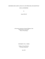 Discrimination, Mental Health, and Stress-Related Growth of Sexual Minorities.