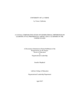 A Causal-Comparative Study of Generational Differences in Learning Style Preferences among Adult Learners in the United States.