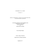 Digital Textbooks: A Study of Factors Affecting College Student Adoption.