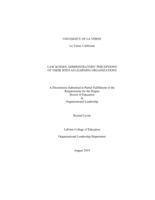 Law School Administrators' Perceptions of Their Sites as Learning Organizations.