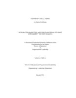 Integrated Marketing and Nontraditional Student Enrollment Decision Making.