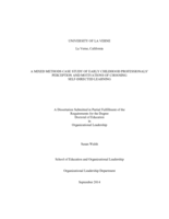 A mixed methods case study of early childhood professionals' perception and motivations of choosing self-directed learning.