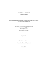Effective Implementation Practices of Restorative Justice: A Qualitative Case Study.