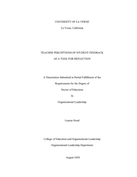Teacher Perceptions of Student Feedback as a Tool for Reflection.