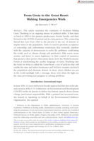 From Greta to the Great Reset: Making Emergencies Work