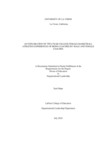 An Exploration of Two-year College Female Basketball Athletes Experiences of Being Coached by Male and Female Coaches.
