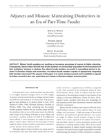 Adjuncts and Mission: Maintaining Distinctives in an Era of Part-Time Faculty