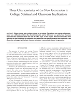 Three Characteristics of the New Generation in College: Spiritual and Classroom Implications