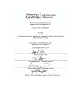 A Qualitative Case Study: Strategies for Enhancing Collective Teacher Efficacy While Teaching Virtually