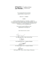 Advocating for Social Change: A Critical Ethnography Exploring Health Disparities Among Latina/o Immigrant Farmworkers Experiencias Vividas (Lived Experiences)