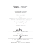 Supervisorial Leadership in the Private Security Industry: A Phenomenological Approach