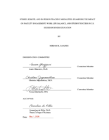 Hybrid, Remote, and In-Person Teaching Modalities: Examining the Impact on Faculty Engagement, Work-life Balance, and Student Success in U.S. Higher Business Education