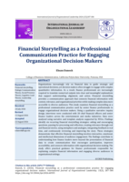 Financial Storytelling as a Professional Communication Practice for Engaging Organizational Decision Makers